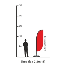 Shop flag 2.8m Β (FL 7002)